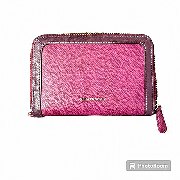 Vera Bradley Handbags - VERA BRADLEY‎ LEATHER GRAB AND GO ZIP AROUND Wallet - MAGENTA